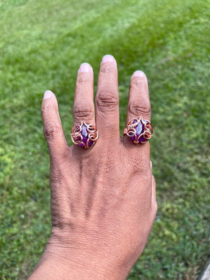 Handcrafted Wire Wrapped Amethyst Ring