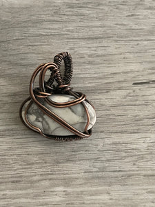 Antique Copper Wire Wrapped Howlite